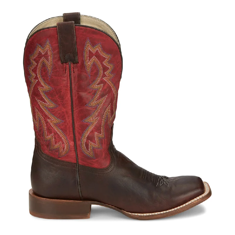 women's waterproof cowboy bootsLuciano Wide Square Toe Cowboy Boots