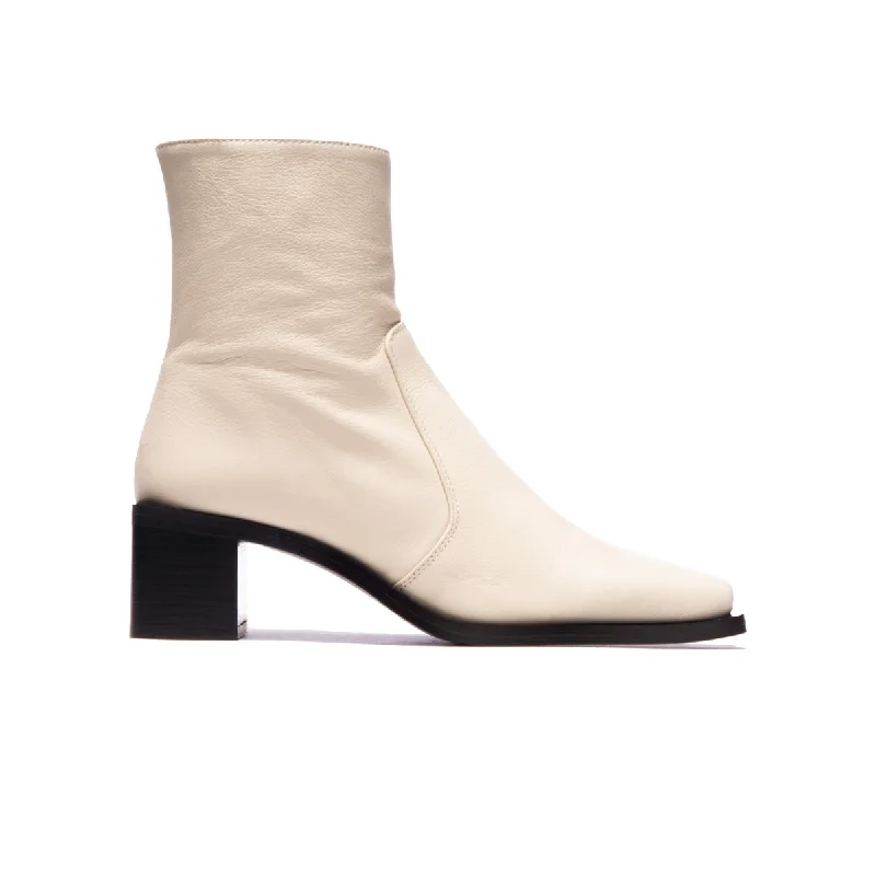 women's ankle boots with adjustable strapsLudlow Off White Leather