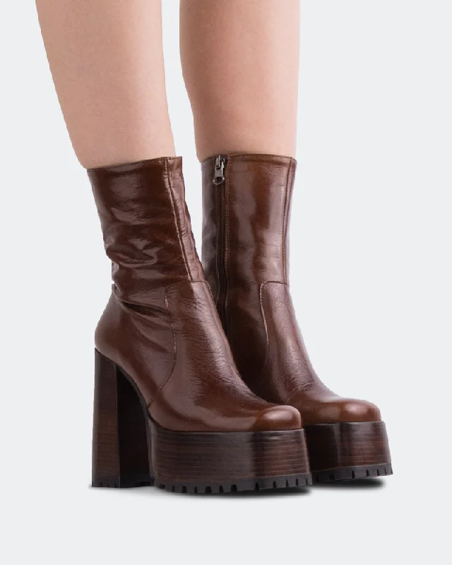 women's ankle boots for special occasionsMackenzie Chestnut Leather