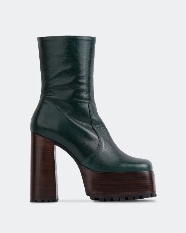 women's ankle boots with perforationsMackenzie Green Leather