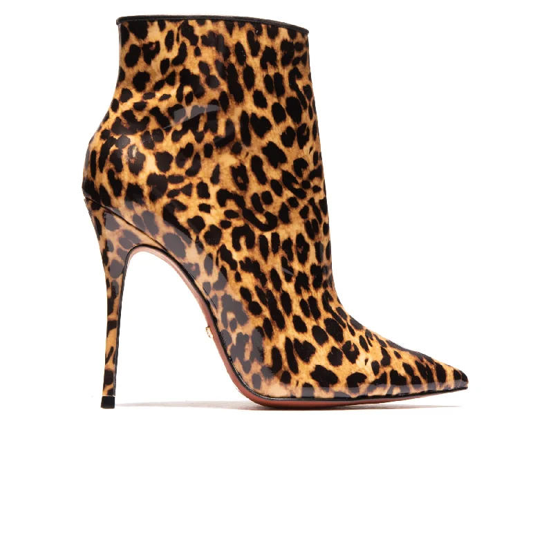 women's ankle boots with chunky heelsMaringa Leopard Patent Leather