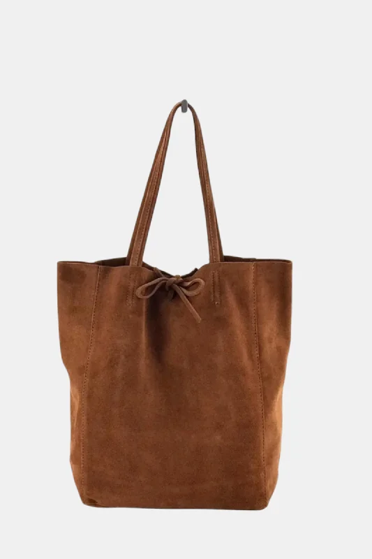 women's ankle boots with sock designMARLON BROWN SUEDE LEATHER SHOPPER BAG