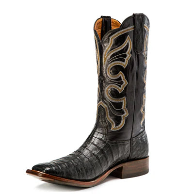 Rios of Mercedes Black Caiman Belly Men's Boot