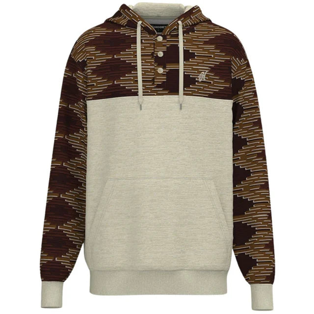 Hooey Men's "jimmy" Maroon/Tan Aztec Hoodie