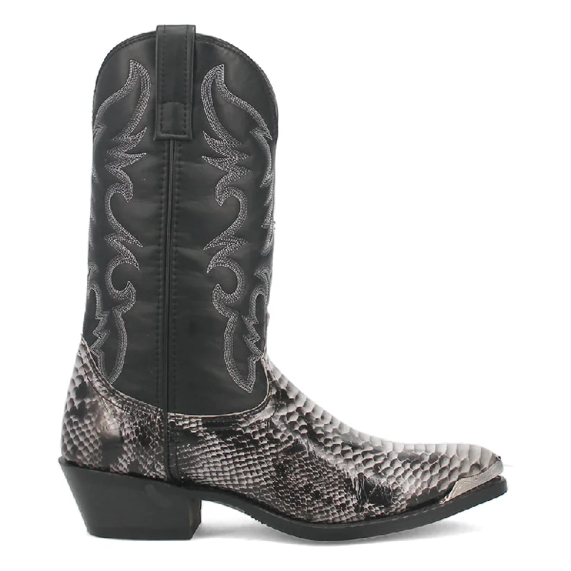 women's cowboy boots for workMonty Snake Print Pointed Toe Cowboy Boots