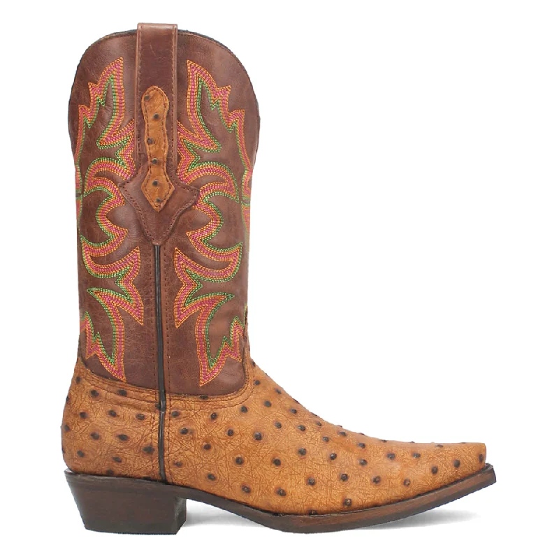 women's cowboy boots for summerOutlaw Ostrich Print Snip Toe Cowboy Boots