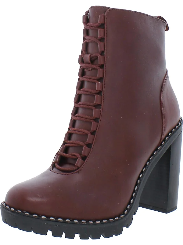 women's booties with quilted patternPARINA Womens Leather Casual Ankle Boots