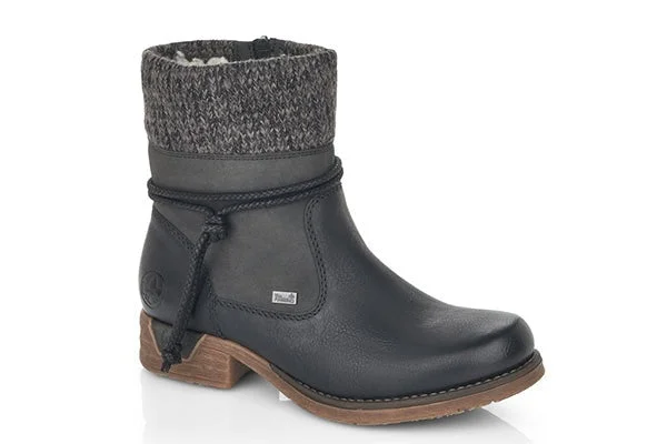 women's booties with elastic sidesRieker Fee 88