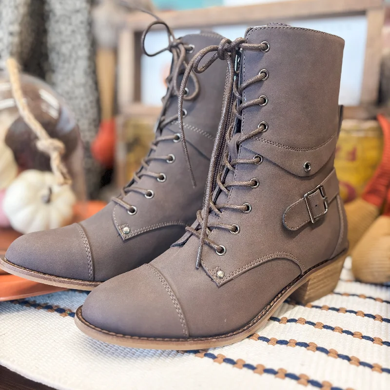 women's booties with lacesRushing In Combat Boot