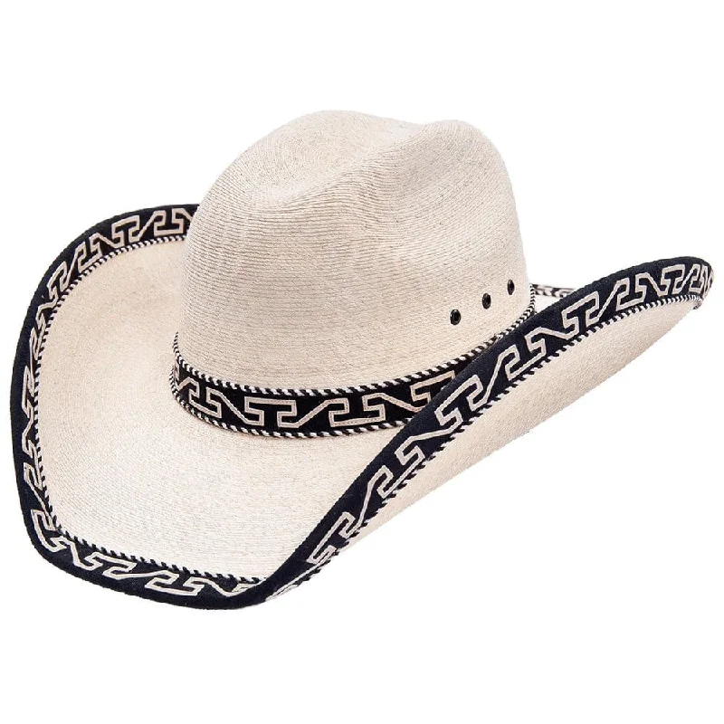 Sahuayo Palm Decorated Marlboro Cowboy Hat Black Band