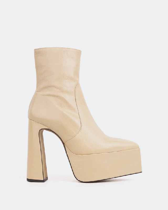 women's waterproof ankle bootsSarov Nude Leather