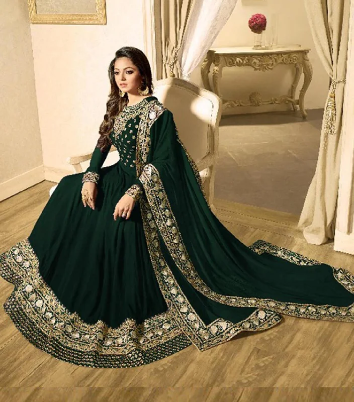 women's distressed moto bootsGreen Colored Semi Stitched Georgette Suit