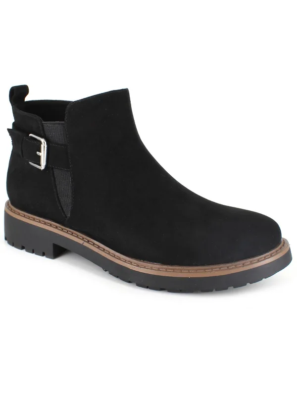 women's booties for workSienna Womens Faux Suede Ankle Booties
