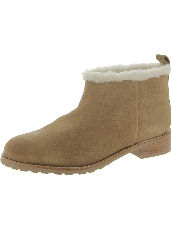 women's booties with western vibeSienna Womens Suede Water Resistant Booties