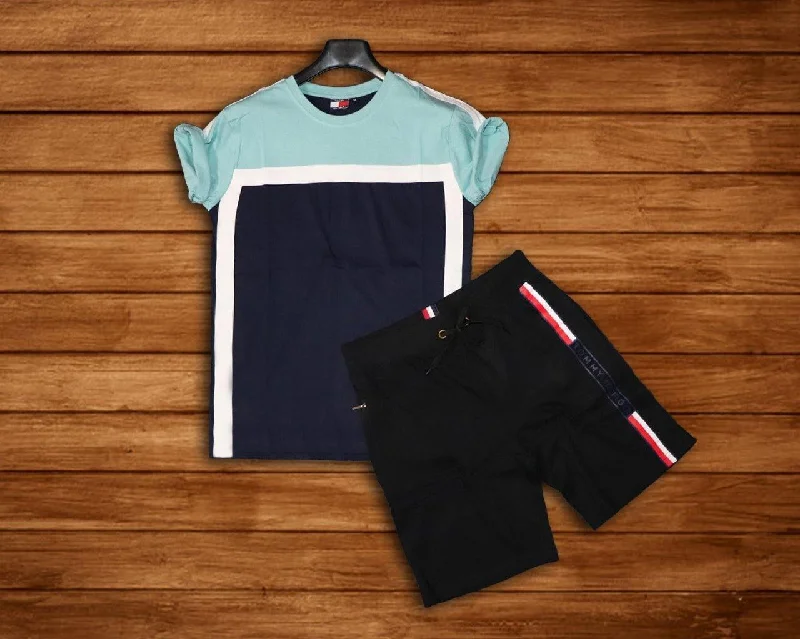 Blue & Navy Blue with Black