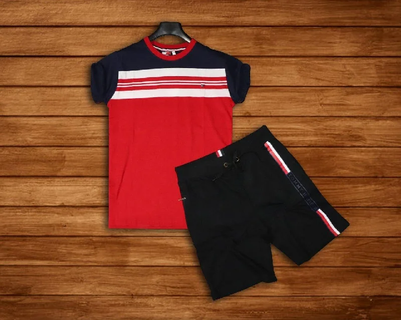 Navy Blue & Red