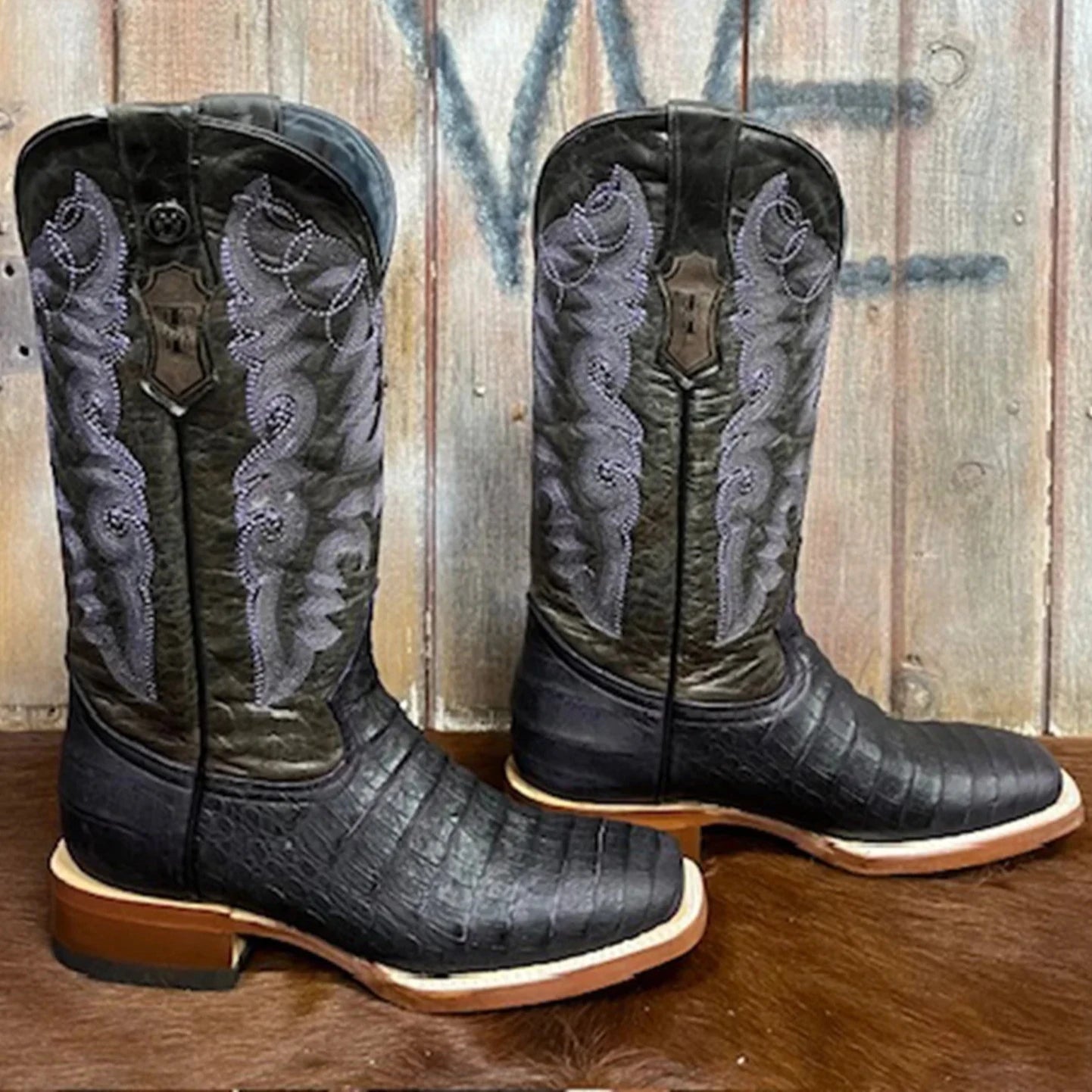 women's vintage western bootsTanner Mark Women's Imitation Caiman Belly Western Boots in Purple women's vintage western bootsTanner Mark Women's Imitation Caiman Belly Western Boots in Purple