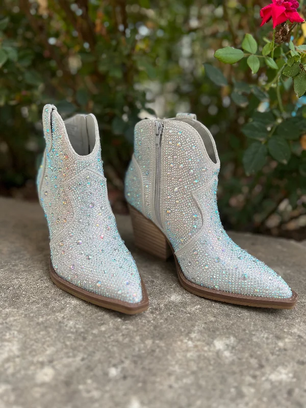 women's booties with elastic sidesThe Silver Stroke of Midnight Booties