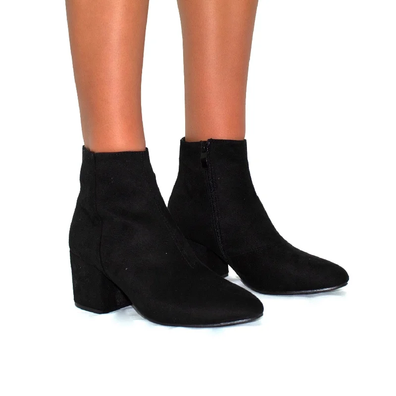 women's ankle boots with block heelsTheodora - Black Faux Suede Pointed Toe Block Heel Ankle Boots women's ankle boots with block heelsTheodora - Black Faux Suede Pointed Toe Block Heel Ankle Boots