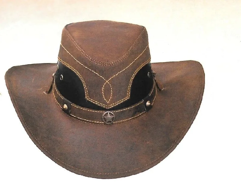 Tombstone Genuine Leather Cowboy Hat TOM-7202