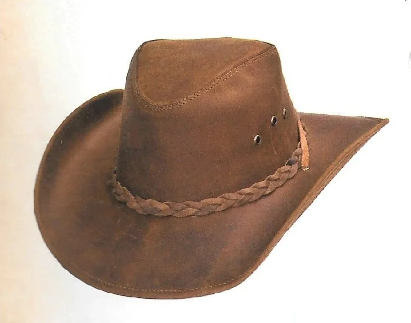 Tombstone Genuine Leather Cowboy Hat with Braided Band TOM-7209