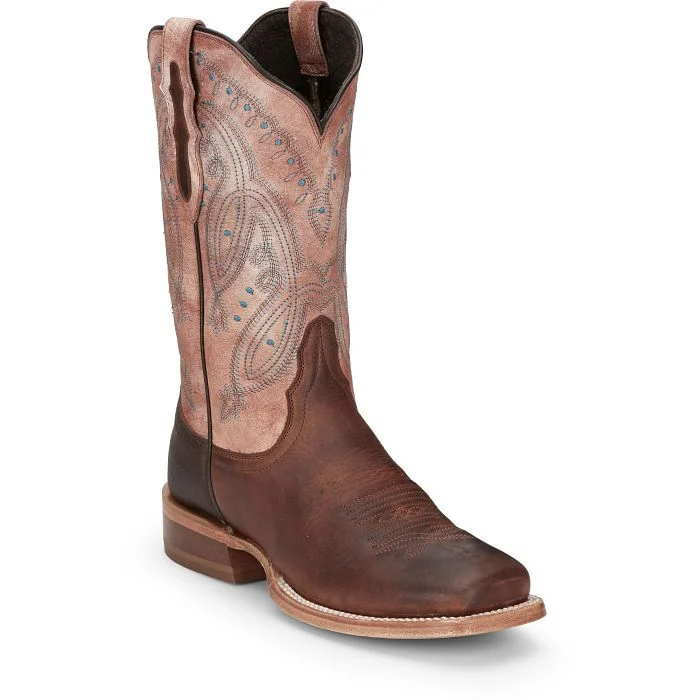 women's moto boots with low heelTony Lama Women's Gabriella Brown Cowhide Western Boot