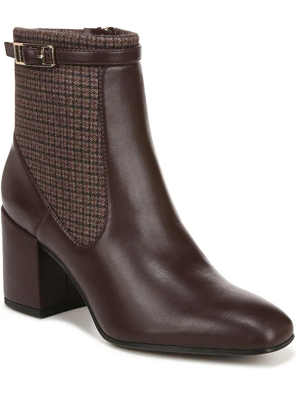 women's booties with zippersTributebty Womens Faux Leather Square Toe Ankle Boots