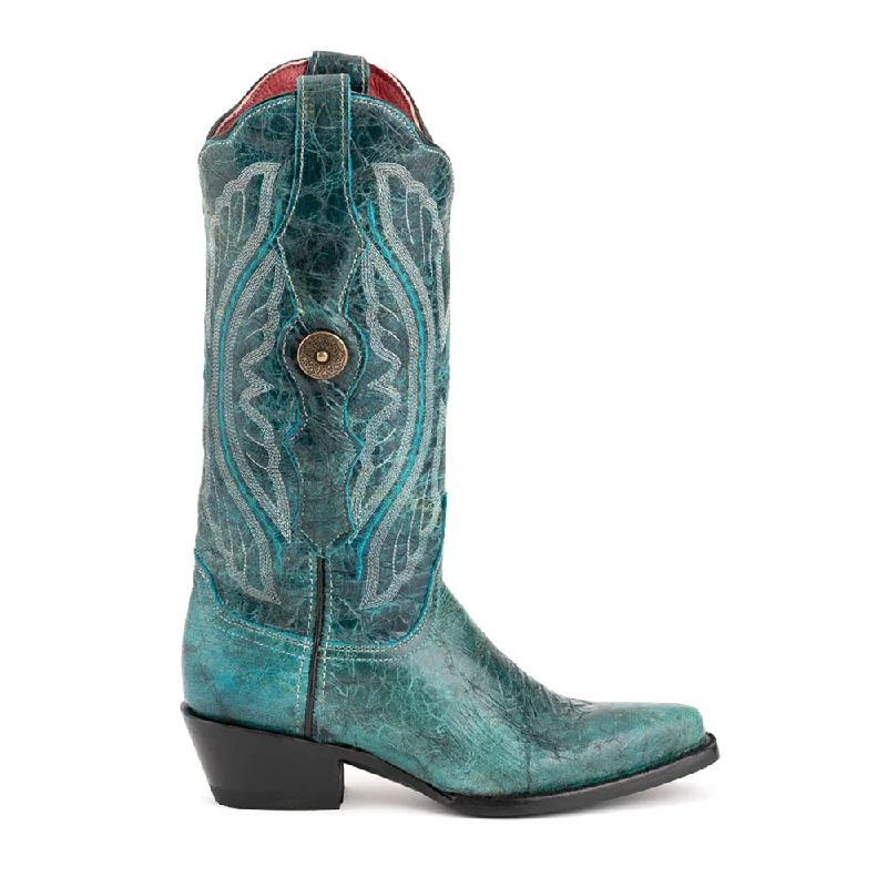 women's cowboy boots with square toeTwilight Embroidery Snip Toe Cowboy Boots