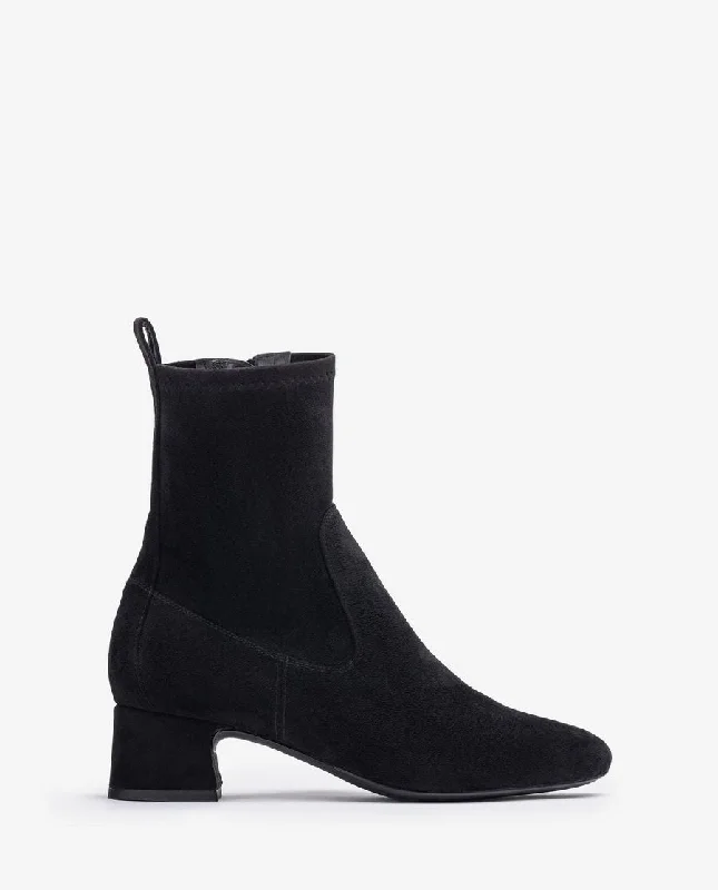 women's ankle boots for workUnisa Lemico Suede Black Ankle Boots