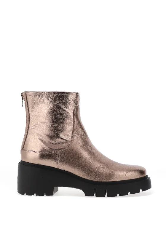 women's ankle boots for wide calvesUnisa Jorge Metallic Ankle Boots