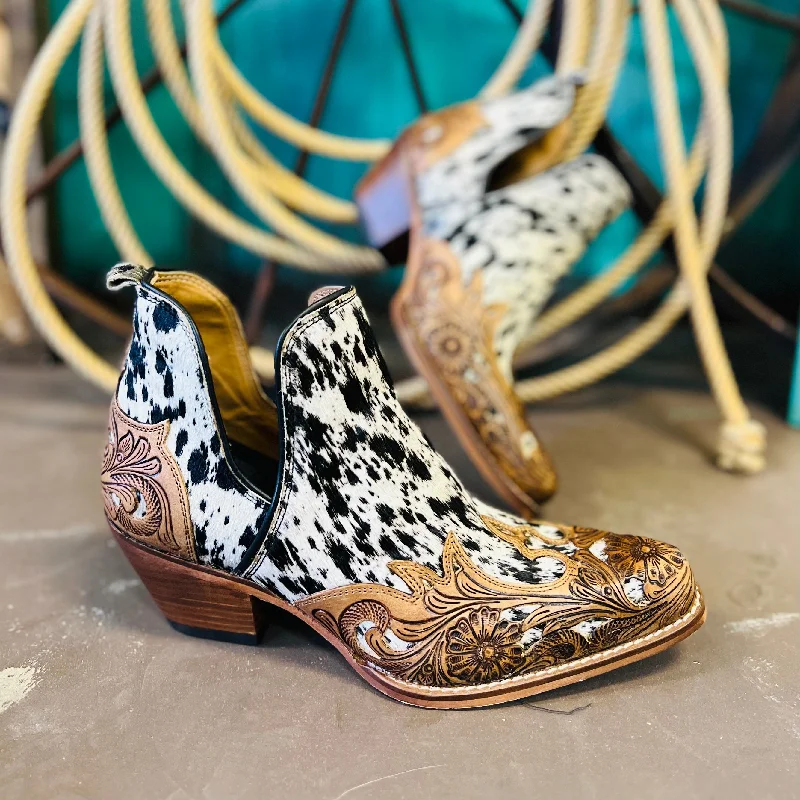 women's waterproof bootiesWest Street Hand Tooled Western Booties