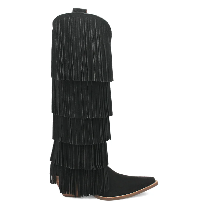 women's cowboy boots with elastic sidesWild Child Fringe Snip Toe Cowboy Boots