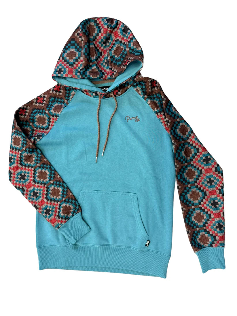 Hooey Ladies' Punchy Turquoise Aztec Hoodie