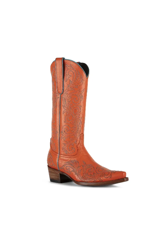 women's snake print western bootsAzulado - Nora 13" - Mandarin