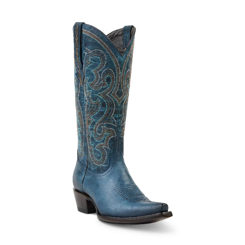 women's waterproof moto bootsAllens Brand - Lola - Blue