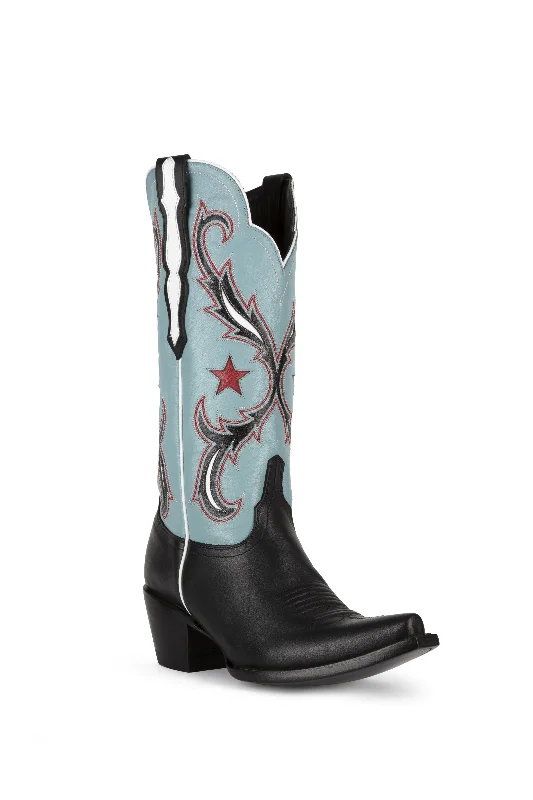women's moto boots with platform solesAzulado - Bonnie - Black