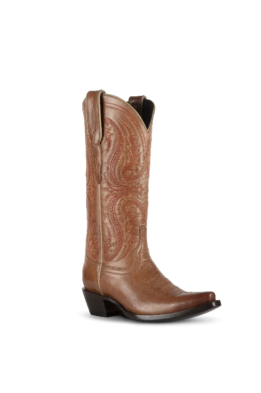 women's cowboy boots with embroideryAzulado - Mia - Tan