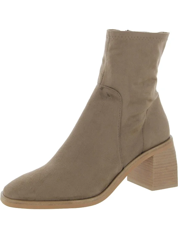 women's booties for springWomens Faux Suede Zipper Ankle Boots