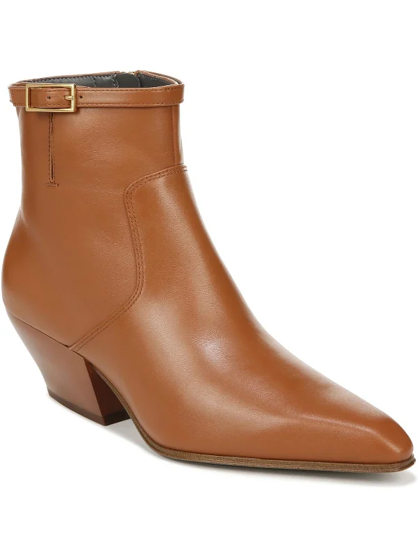 women's booties for petite womenWomens Leather Pointed Toe Ankle Boots