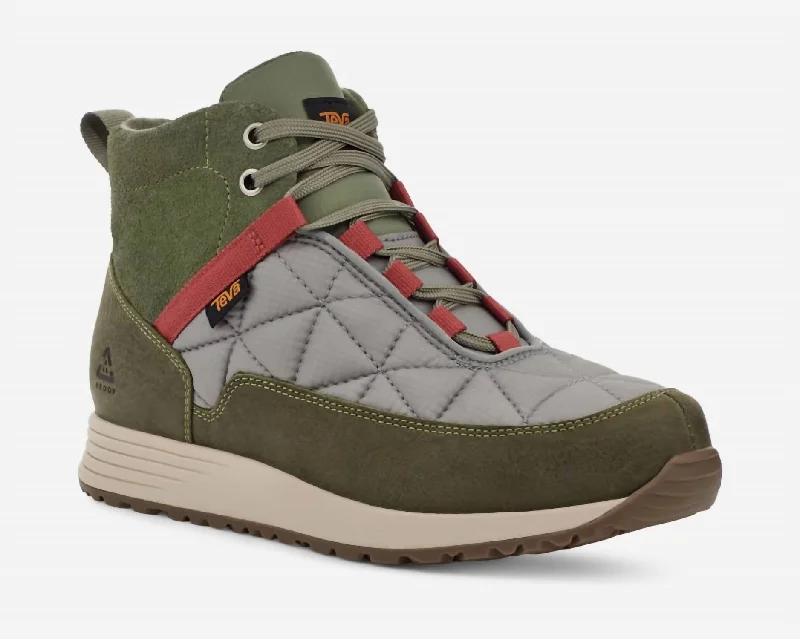 women's booties with block heelWomen's Reember Commute Boot In Olivine/ Moon Mist