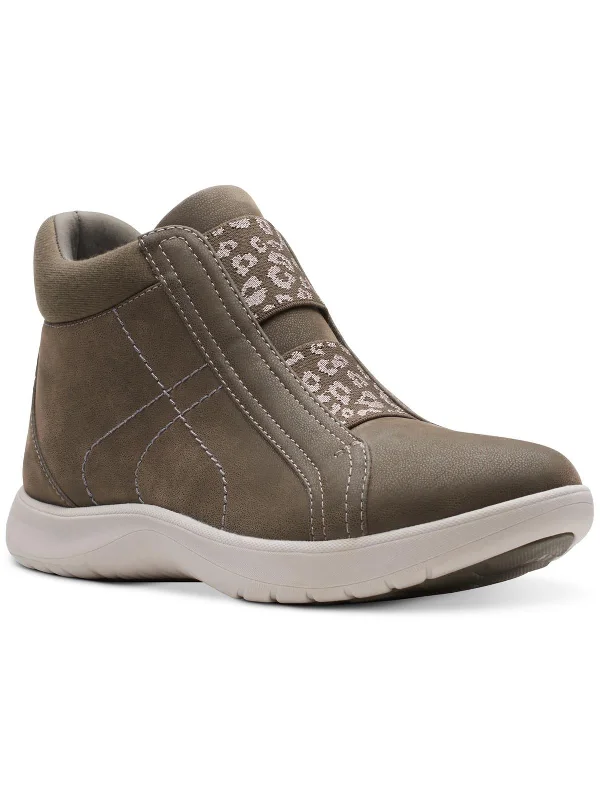 women's suede bootiesWomens Slip On Laceless Ankle Boots
