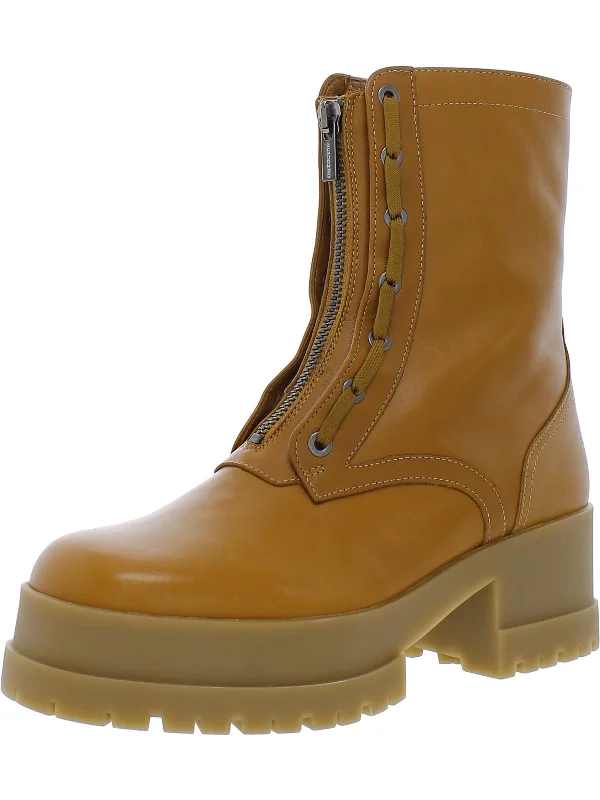 women's booties for dancingWoody Womens Leather Ankle Combat & Lace-up Boots