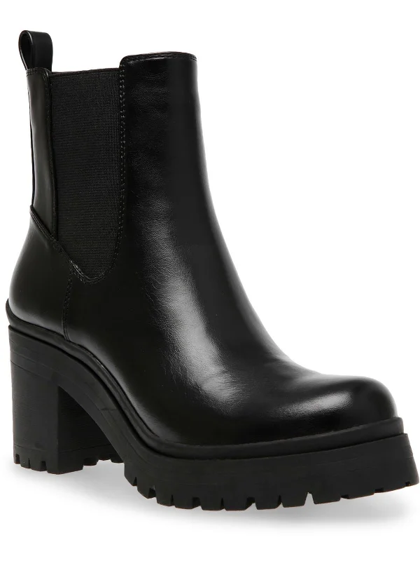women's booties with quilted patternZion Womens Faux Leather Side Zipper Booties