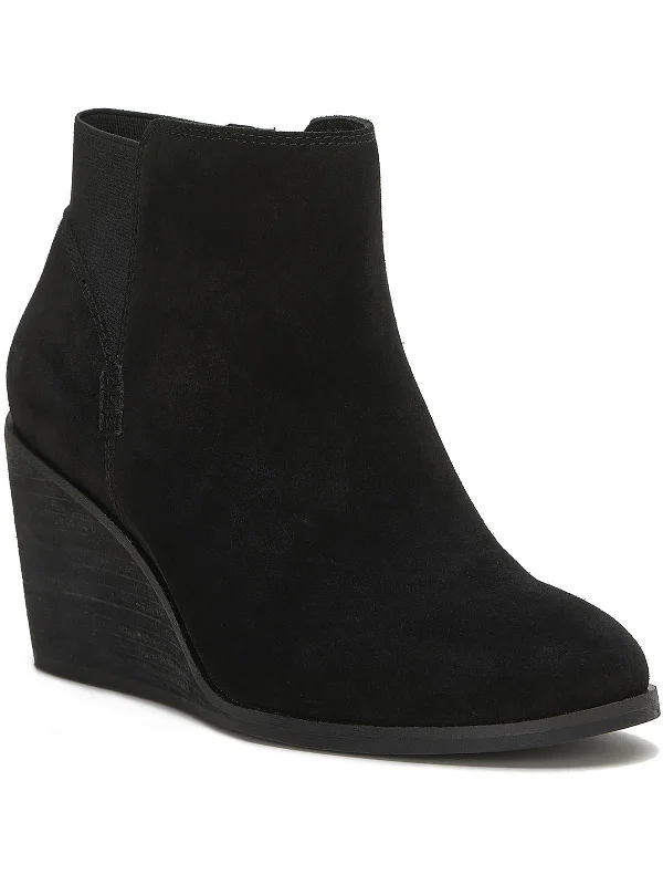 women's booties for eveningzorlina Womens Leather Ankle Boot Wedge Boots