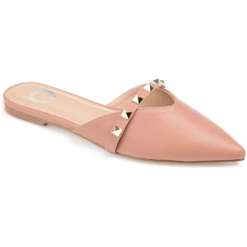Women's Pointed Toe Satin Mules in Champagne for a Glamorous Evening Event men's mules for travelDREAH Womens Faux Leather Pointed Toe Mules