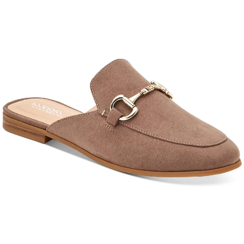 Women's Slip - On Leather Mules with Gold Buckles in Black for a Classic and Sophisticated Style men's mules for outdoor showersGarlend Womens Embossed Manmade Mules