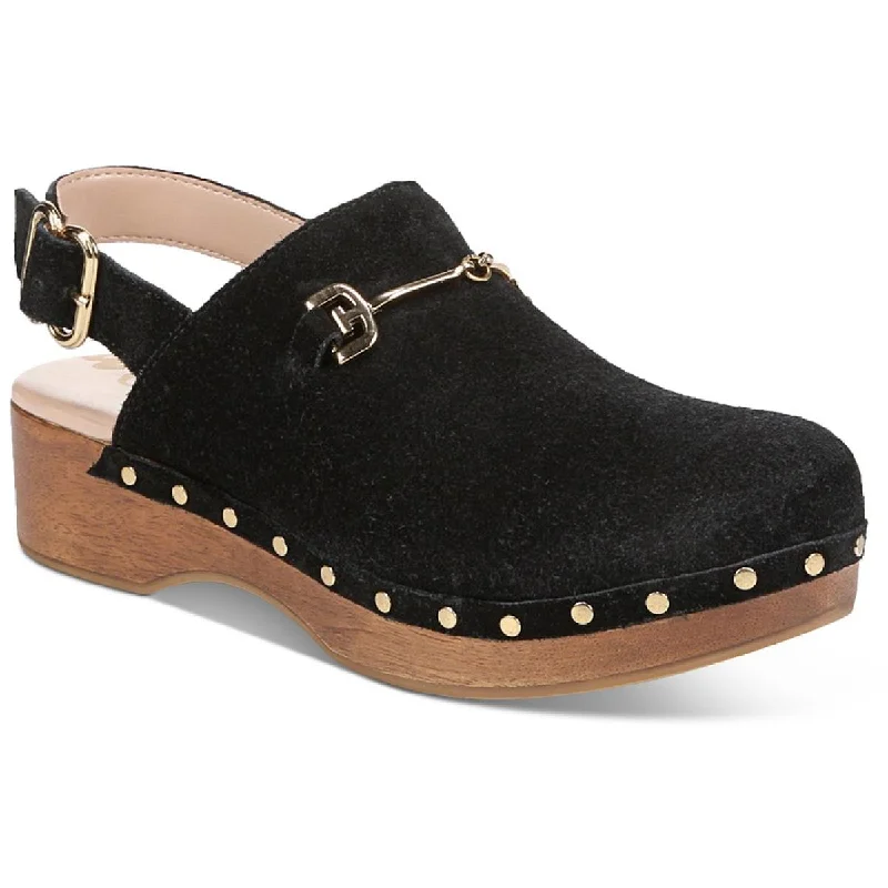 Women's Open - Toe Mules in Yellow for a Bright and Cheerful Summer Look men's backless shoesHilda Womens Suede Studded Clogs