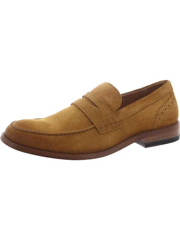 James Free Mens Suede Padded Insole Loafers