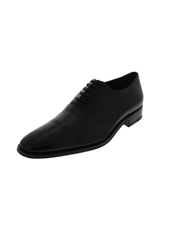 Maioco Mens Leather Lace-Up Oxfords