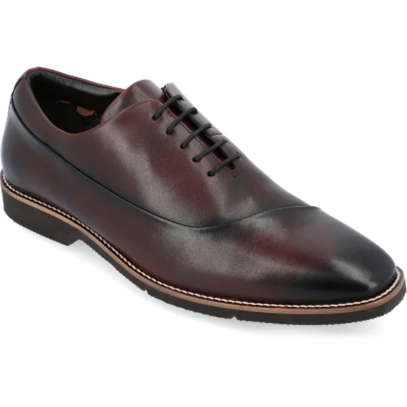 Odin Mens Leather Lace-Up Oxfords